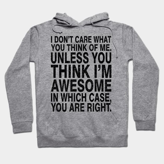 i dont care what you think of me - vintage Hoodie by TerasaBerat